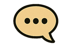 Speech bubble icon symbolizing answering without pretext